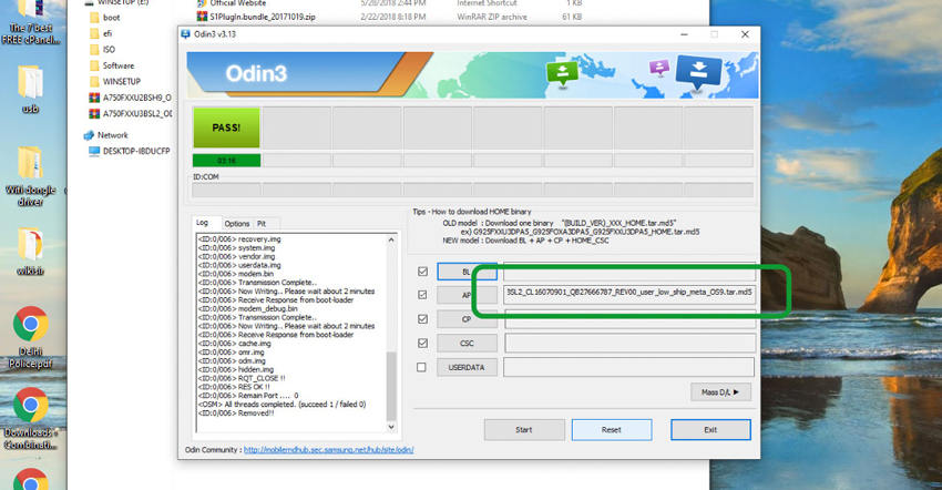 install android os from factory binary