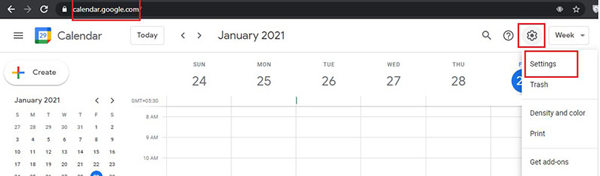 export google calendar backup files