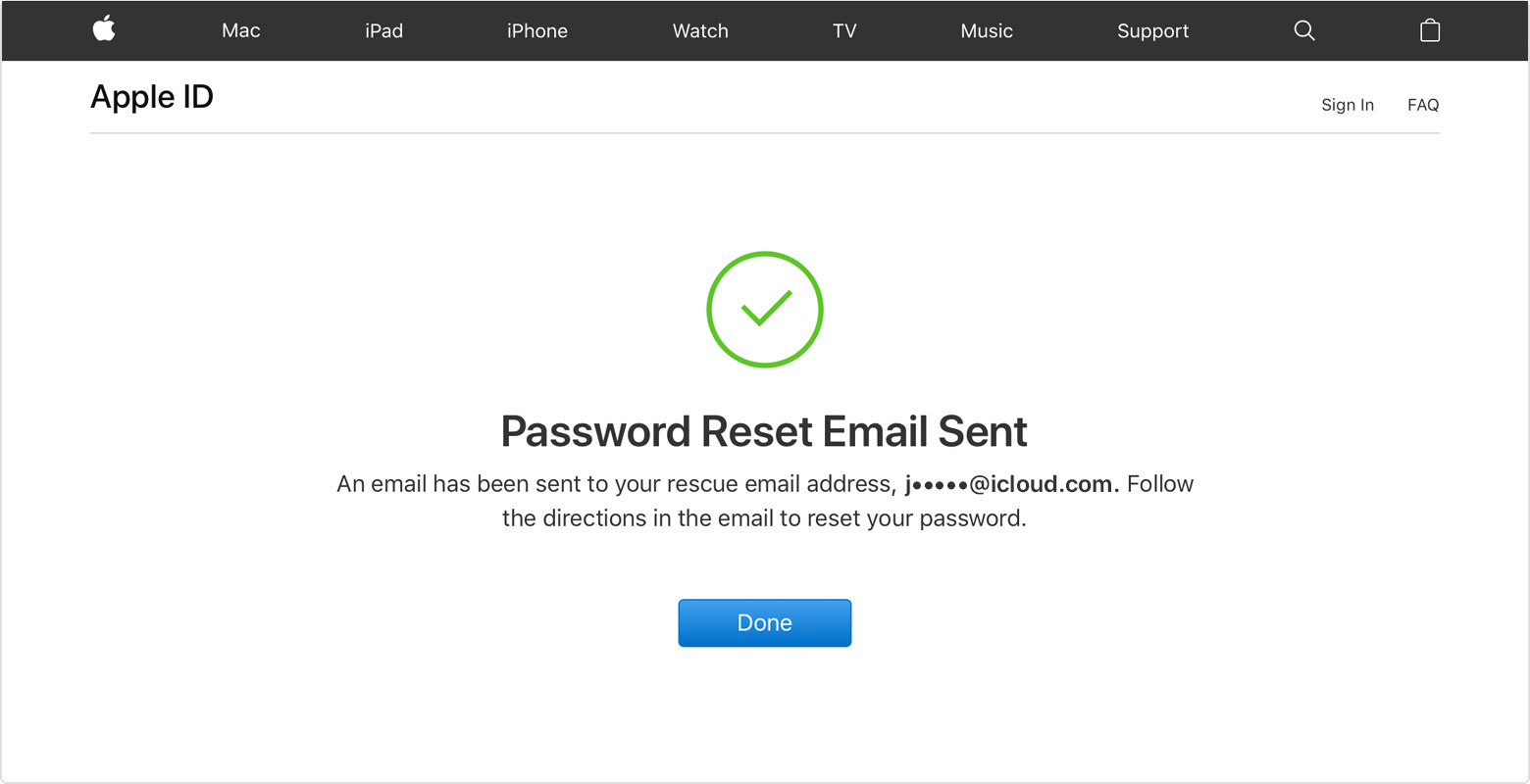 forgot apple id password factory reset