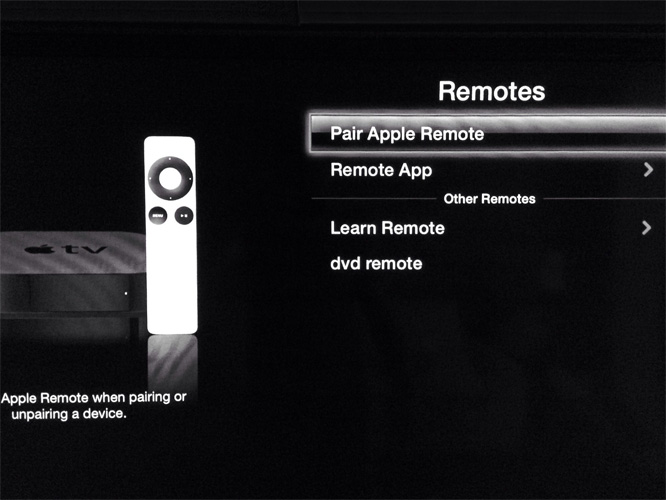 pair itunes remote