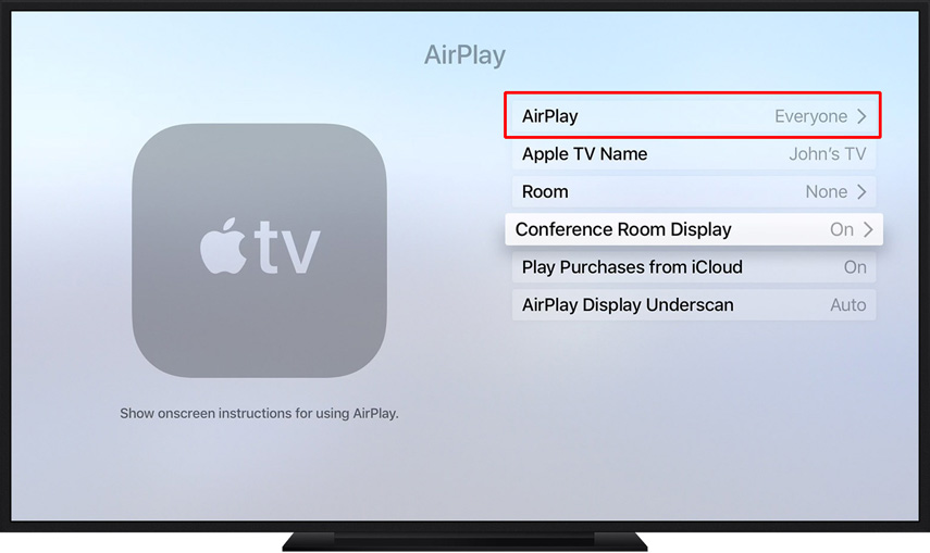 set airplay everyone