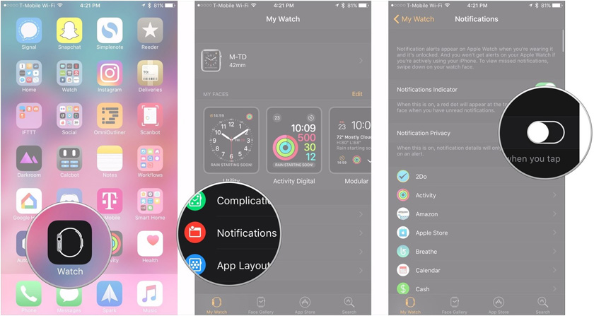 whatsapp notification apple watch