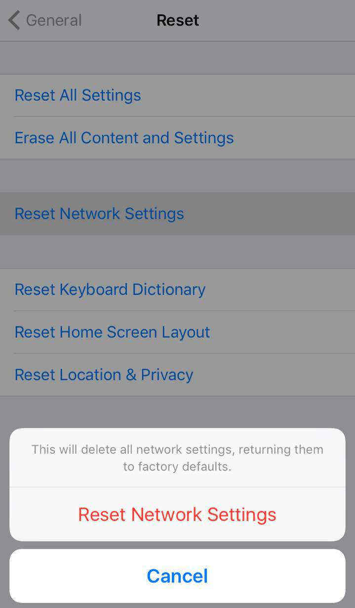 reset network