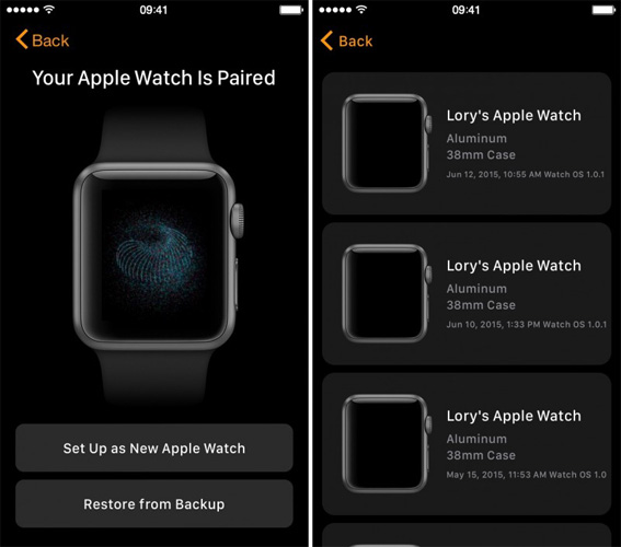 How to pair apple deals watch after iphone restore