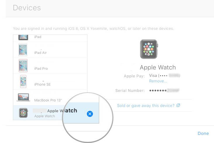 remove activation lock apple watch