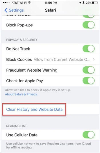 clean Safari data