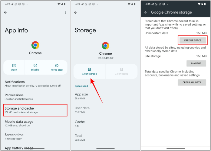 Clear browser cache
