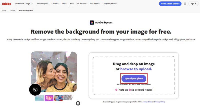 Adobe Express Background Remover