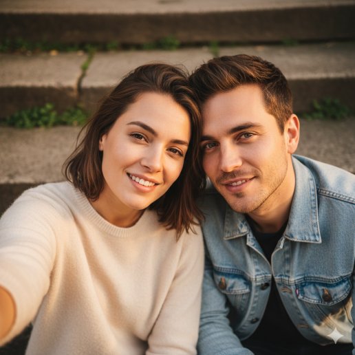 AI製作與明星街頭親密自拍合成圖