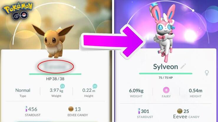 how to get sylveon in pokemon go without name trick
