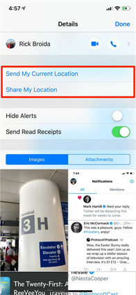 how to share location on iphone with messages