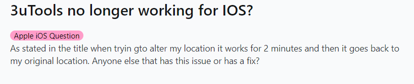  iOS 18 location changer not working