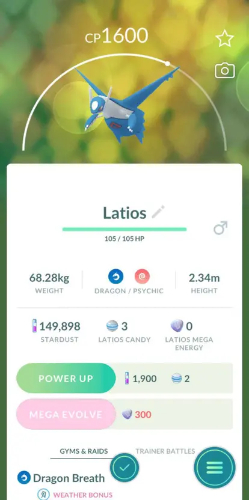 catch Latios in Pokémon GO