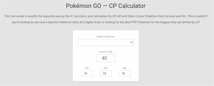 PvP Stat Product Calculator  Pokemon GO Wiki - GamePress