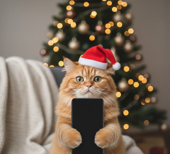 selfie-christmas-tree-moment