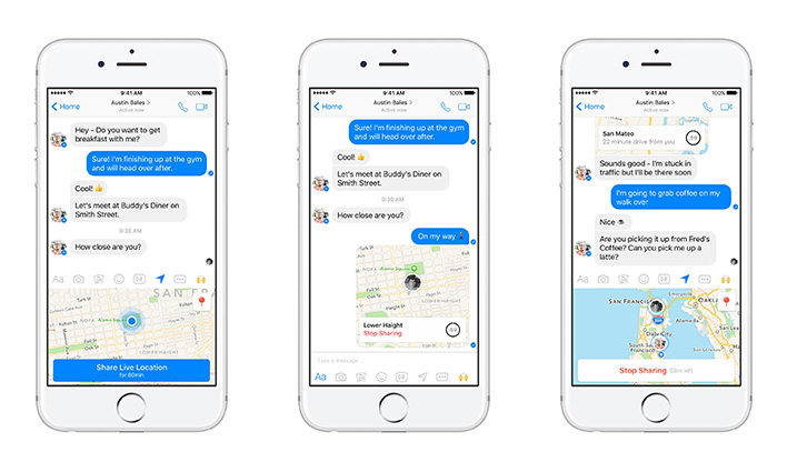 share live location on ios