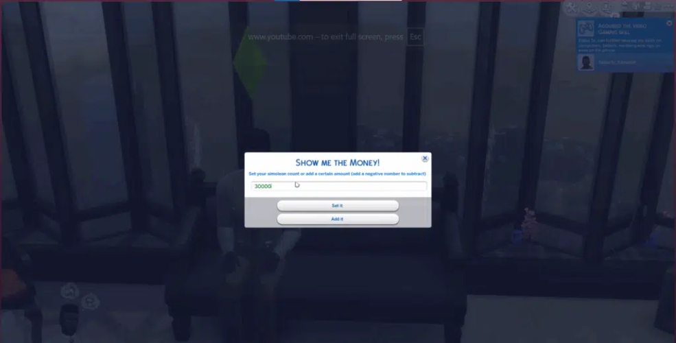 UI Cheats 成功啟用畫面