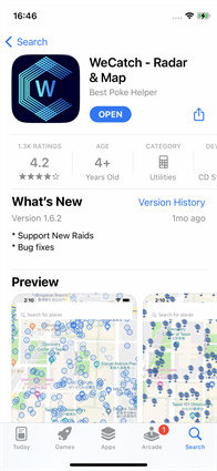 Wecatch iOS 下載頁面