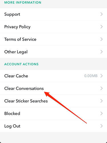 How to delete all chat on snapchat