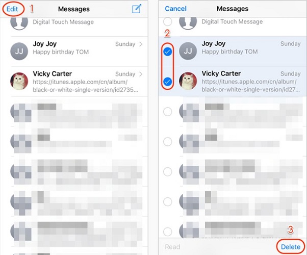 how to remove unread messages from messenger