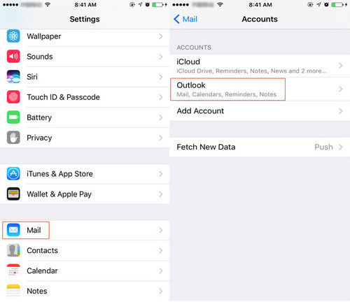 how to log out of mail on iphone