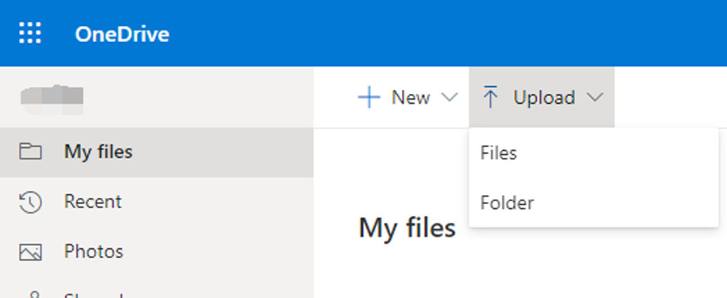 upload on onedrive