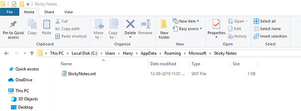 copy replace sticky notes