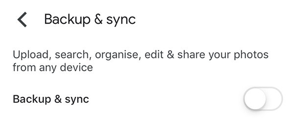 use google photos backup sync on iphone