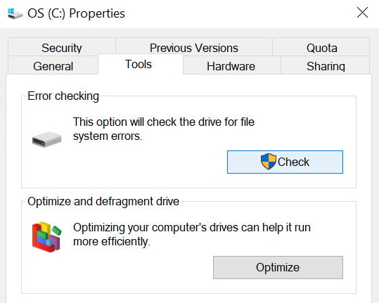 check drive