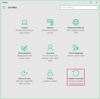 click on update security