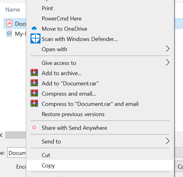copy files