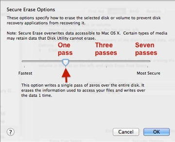 mac disk utility erase options