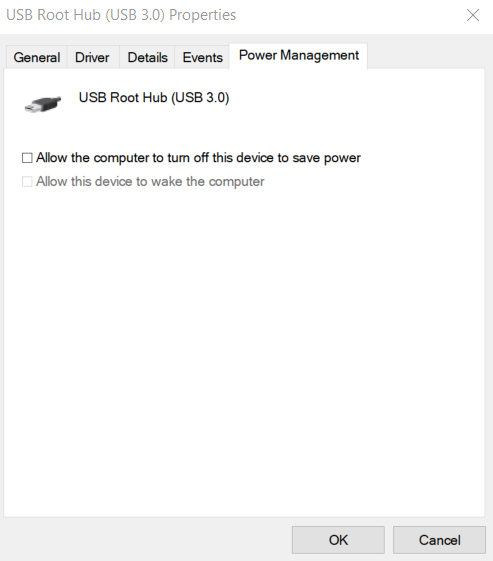 power management setting