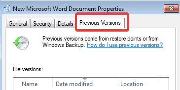 how to recover previous version of excel file 2013