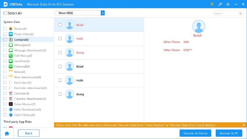 recover deleted contacts