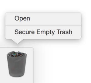 secure empty trash mac keyboard shortcut