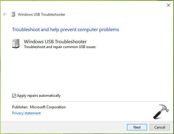 usb troubleshooter tool for windows