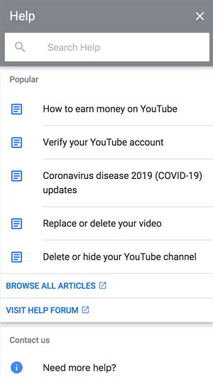 youtube more help