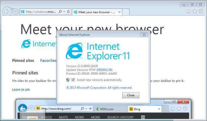 how to update internet explorer on windows 10