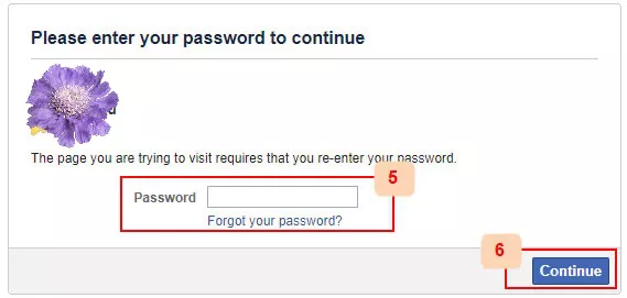enter password to confirm deactivation