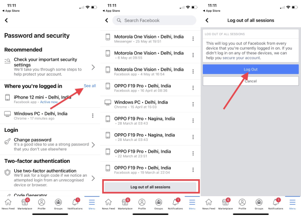 Instructions to log out facebook lite, by kisiapa sali