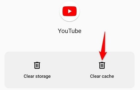 clear cache youtube