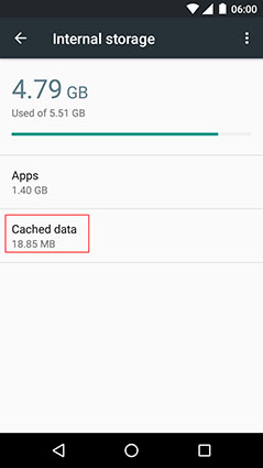 clear cached data