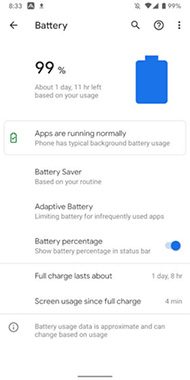 phone not making calls - battery percentage