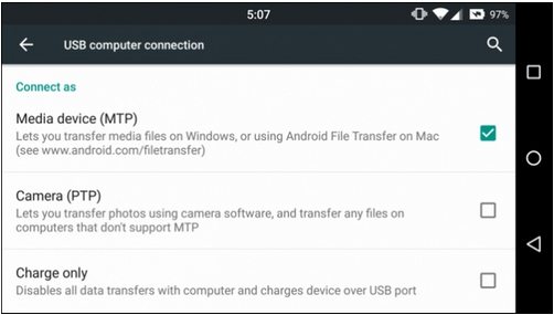 Как включить mtp android