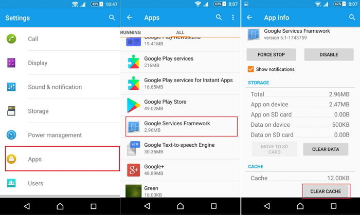 google service framework android