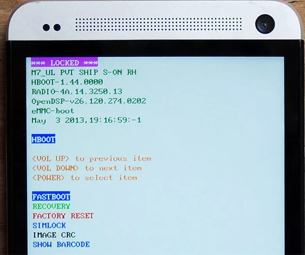 「Factory reset」を選択