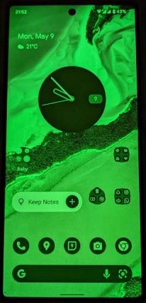 pixel screen turned green 1