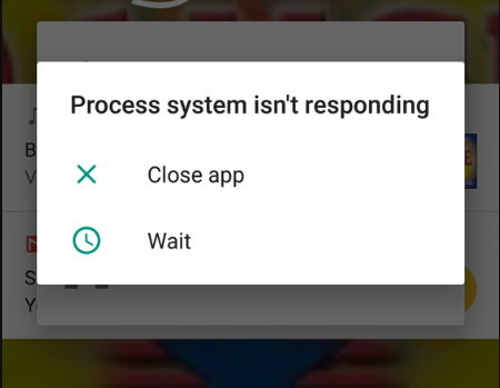 process system isn't responding
