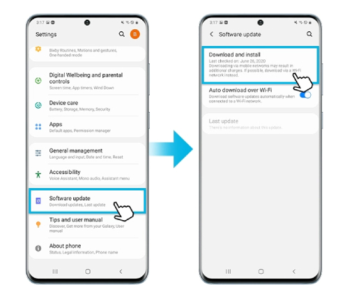 обновление ПО самсунг